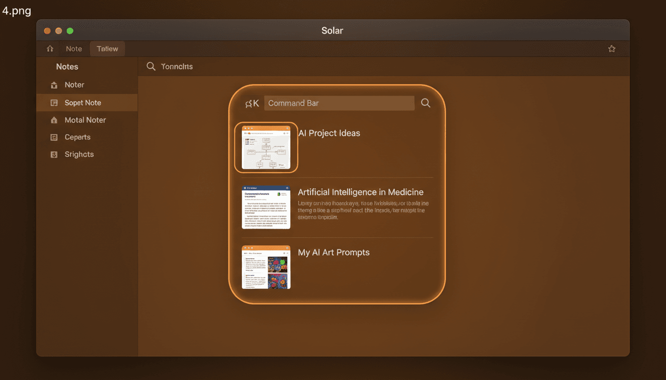 SwiftyNotes graph and command view on macOS